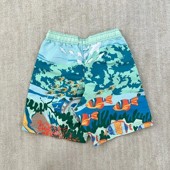 Hanna Andersson Boys Fish Sea Swim Shorts Trunks 10 - Picture 4 of 8